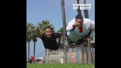 Челлендж - отжимания с прыжком, пошел не по плану 