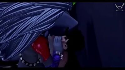 Roxi поймала Грегори и закрыла ему рот чтоб он не паниковал и трахнула его