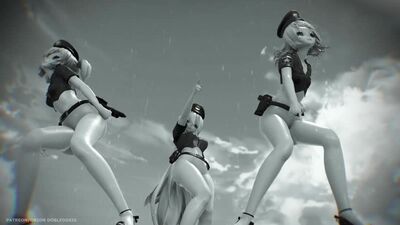 MMD R-18 [EXTRA] Police Miku & Haku & Rin Hurly Burly Version Author Orion Dobledosis