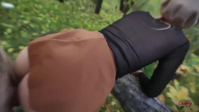 Захотелось немного секса на природе, отошли с Викой в лесок (Русское Порно, Секс, Porn, Sex)