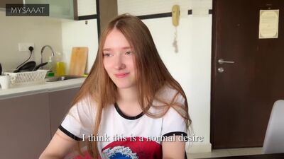 Step sister lost at chess and got a double load in her pussy