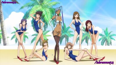 Вилетта Ну в купальнике, аниме Код Гиас пошлый момент, Code Geass (этти эротический хентай горячий секси hentai moment hot sexy)