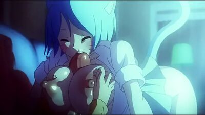 Хентай Neko, минет и камшот, HD