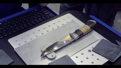 Инфолазер на выставке «Клинок на Неве»