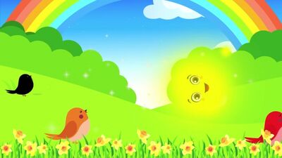 Весёлая песенка (выглянуло солнышко из-за серых туч). Мульт-клип видео для детей. Наше всё!