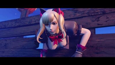 Черную кошку D.VA трахнули Overwatch порно анимация хентай 18+ porno animation anime hentai 18+