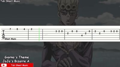 Giorno's Theme (from Jojo's Bizarre Adventure Golden Wind) - Guitar Tutorial