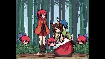 Sekibanki | Touhou Project | Anime | Imaizumi Kagerou | Wakasagihime | anime gif | isu is88 | Tewi Inaba | Pixel Gif | Pixel Art