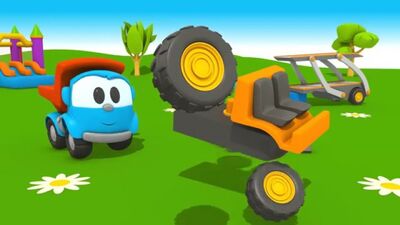 Мультики про машинки Грузовичок Лева Малыш. Все серии подряд. Рабочая техника
