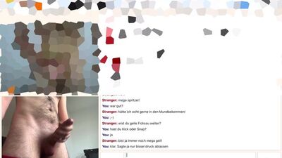 Releasing some thick ropes of cum on Omegle