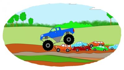 Мультик - Раскраска. Учим Цвета - Самые классные внедорожники