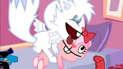 Giggles and her fucker Snowers having sex in a lot of different positions.(HAPPY TREE FRIENDS )Cartoon
