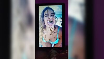 Трибьют спермы для Sommer Ray с языком