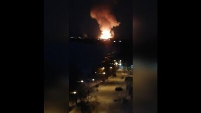 Пожар на Пороховом заводе 28 января. Пермь. Видео
