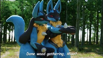 3D Yiff by Kuroodod Furry Porn Sex E621 FYE Gay Femboy Lucario Brothers Incest Pokemon r34 Rule34 Anal