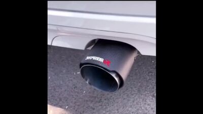 Насадка на глушитель со светодиодной подсветкой красного, синего цветов