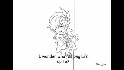 Чжун ли в панике объясняет венти