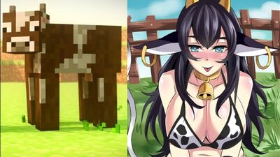 Cow - Minecraft anime ( корова майнкрафт аниме)