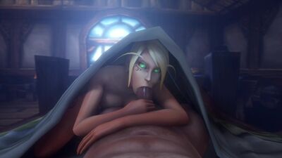 Alori (Blood Elf) - sneaky; oral sex; minet; blowjob; deepthroat; facefuck; 3D sex porno hentai; (noname55) [World of Warcraft]