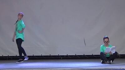 Танец Хватит учить - давай танцевать! (hip-hop) - Соня и Ксюша Макиенко - Битва талантов-2015