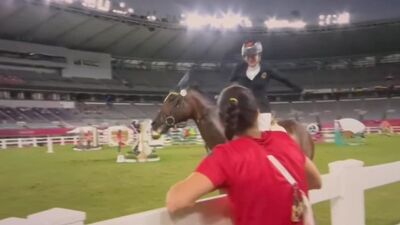 Annika Schleu and Saint Boy