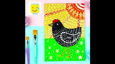 Рисуем КУРОЧКУ/ Весенний рисунок/ Уроки рисования для детей 1 класс/ Рисуем дома