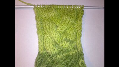 Узор коса или жгут+Объемные косы спицами.УЗОР ДЕКОРАТИВНАЯ КОСА (scythe).Вязание спицами косы.