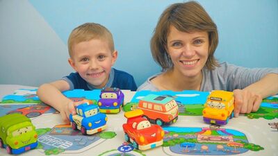 МАШИНКИ ДЛЯ ДЕТЕЙ Забавный Автопарк - Полицейская Машинка Мусоровоз Джип Школьный Автобус #Игрушки