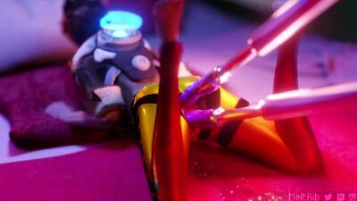 Tracer x Widowmaker - double penetration; dildo; fuck machine; handjob; masturbation; latex; 3D sex porno hentai; [Overwatch]